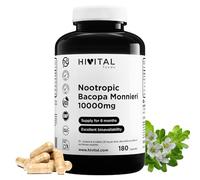 Nootrópico Bacopa Monnieri 10000 mg. 180 cápsulas para 6 meses