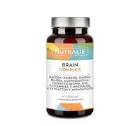 Nootropico Brain Complex - Memoria y Concentración - Bacopa Monnieri, Ginkgo Biloba, Colina, Ginseng, L-Tirosina + Vitaminas - Brain Complex 60 Cápsulas Nutralie
