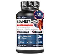 Nootropico BrainBooster con Acido Pantotenico para el Rendimiento Mental, Nootropicos Memoria y Concentracion Vitamina B Complex, Acido Folico, Biotina Pura, L Carnitina, Coenzima Q10, Vitamina B12