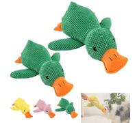 Noovelo Caiming Duck Toy, Calming Duck Dog Toy, Mellow Dog Calming Duck, Yellow Duck Dog Toy, Interactive Play, Firm, Soft, Crinkly, For Small To Large Dogs (C1 * 2)