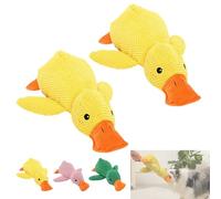 Noovelo Caiming Duck Toy, Calming Duck Dog Toy, Mellow Dog Calming Duck, Yellow Duck Dog Toy, Interactive Play, Firm, Soft, Crinkly, For Small To Large Dogs (A1 * 2)