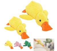 Noovelo Caiming Duck Toy, Calming Duck Dog Toy, Mellow Dog Calming Duck, Yellow Duck Dog Toy, Interactive Play, Firm, Soft, Crinkly, For Small To Large Dogs (A + A1)