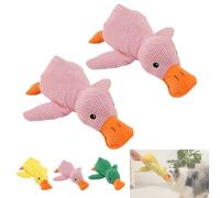 Noovelo Caiming Duck Toy, Calming Duck Dog Toy, Mellow Dog Calming Duck, Yellow Duck Dog Toy, Interactive Play, Firm, Soft, Crinkly, For Small To Large Dogs (B1 * 2)