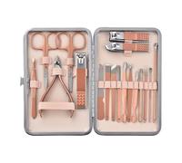 NOOVES - Kit de Manicura Profesional, Juego de 18 Piezas de Acero Inoxidable, Set de Cuidado Personal para las Uñas, Incluye Estuche