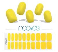 NOOVES - Láminas de Gel para Uñas|Chiaro Sole - Amarillo 20 uds, Uñas de Gel Semicuradas Premium, Gel Nail Stickers,Pegatinas Uñas de Gel, Incluye 1 Lima de Uñas y 1 Palito de Naranjo, Vegano