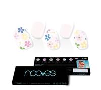 NOOVES - Láminas de Gel para Uñas con Diseño Francés y Flores | 20 Unidades Semicuradas Premium | Incluye Lima y Palito de Naranjo - Vegano