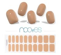 NOOVES - Láminas de Gel para Uñas|Cru au soleil - Marrón 20 uds, Uñas de Gel Semicuradas Premium, Gel Nail Stickers,Pegatinas Uñas de Gel, Incluye 1 Lima de Uñas y 1 Palito de Naranjo, Vegano