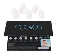 NOOVES - Láminas de Gel para Uñas|Glazed Donuts - Blanco 20 uds, Uñas de Gel Semicuradas Premium, Gel Nail Stickers,Pegatinas Uñas de Gel, Incluye 1 Lima de Uñas y 1 Palito de Naranjo, Vegano