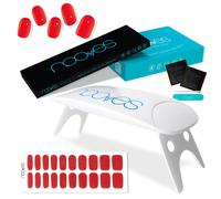 Nooves láminas de gel para uñas + lámpara de secado - 20 uds rojo,