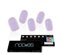 NOOVES - Láminas de Gel para Uñas|Lavanda Dream - Azul 20 uds, Uñas de Gel Semicuradas Premium, Gel Nail Stickers,Pegatinas Uñas de Gel, Incluye 1 Lima de Uñas y 1 Palito de Naranjo, Vegano