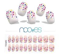 NOOVES - Láminas de Gel para Uñas Party Time Multicolor 20 uds | Semicuradas Premium, Stickers, Pegatinas | Incluye Lima y Palito de Naranjo | Vegano