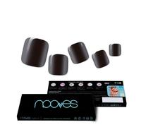NOOVES - Láminas de Gel para Uñas|PEDI|Noir Onix|32 uds, Uñas de Gel Semicuradas Premium, Gel Nail Stickers,Pegatinas Uñas de Gel, Incluye 1 Lima de Uñas y 1 Palito de Naranjo, Vegano