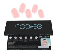 NOOVES - Láminas de Gel para Uñas Rose Pâle Rosa 20 Uds | Semicuradas Premium | Stickers y Pegatinas | Incluye Lima y Palito de Naranjo | Vegano