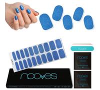 NOOVES - Láminas de Gel para Uñas|Sea Water - Azul 20 uds, Uñas de Gel Semicuradas Premium, Gel Nail Stickers,Pegatinas Uñas de Gel, Incluye 1 Lima de Uñas y 1 Palito de Naranjo, Vegano