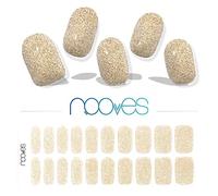 NOOVES - Láminas de Gel para Uñas Shiny Gold - Dorado | 20 Uds, Semicuradas Premium, Stickers, Pegatinas, Incluye Lima y Palito de Naranjo, Vegano