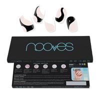 NOOVES - Láminas de Gel para Uñas|White Cow - Art Design | 20 uds, Uñas de Gel Semicuradas Premium, Gel Nail Stickers,Pegatinas Uñas de Gel, Incluye 1 Lima de Uñas y 1 Palito de Naranjo, Vegano