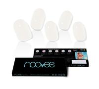 NOOVES - Láminas de Gel para Uñas|Winter Marfil - Blanco | 20 uds, Uñas de Gel Semicuradas Premium, Gel Nail Stickers,Pegatinas Uñas de Gel, Incluye 1 Lima de Uñas y 1 Palito de Naranjo, Vegano