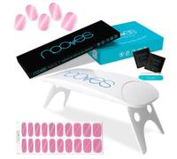 NOOVES Láminas de Uñas de Gel Precurado Rosas + Lámpara de secado de uñas UV/LED PORTÁTIL 8w Tiras De Uñas semicurado Pegatinas Uñas Semipermanente en Gel Gel Nail stickers Uñas de gel Pegatinas
