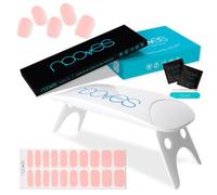 NOOVES Láminas de Uñas de Gel Precurado Rosas + Lámpara de secado de uñas UV/LED PORTÁTIL 8w Tiras De Uñas semicurado Pegatinas Uñas Semipermanente en Gel Uñas de gel Pegatinas, Rose Pâle