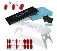 NOOVES - Pack Láminas de Gel para Uñas - Christmas Kiss - Nail Art 20 uds + Lámpara de Secado de Uñas UV/LED, Tiras Semicuradas Premium, Nail Stickers, con 1 Lima y Palito de Naranjo