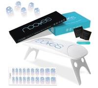 NOOVES - Pack Láminas de Gel para Uñas Clouds - Nail Art 20 uds + Lámpara de Secado de Uñas UV/LED, Uñas de Gel Semicuradas Premium, Gel Nail Stickers, Pegatinas Uñas de Gel, con 1 Lima de Uñas