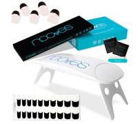 NOOVES - Pack Láminas de Gel para Uñas Diseños Nail Art 20 uds + Lámpara de Secado de Uñas UV/LED, Uñas de Gel Semicuradas Premium, Gel Nail Stickers, Pegatinas Uñas de Gel, con 1 Lima de Uñas