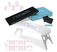 NOOVES - Pack Láminas de Gel para Uñas Étoile d’Hiver - Nail Art 20 uds + Lámpara de Secado de Uñas UV/LED, Tiras Semicuradas Premium, Nail Stickers, con 1 Lima y Palito de Naranjo