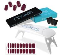 NOOVES - Pack Láminas de Gel para Uñas Ribera 20 uds + Lámpara de Secado de Uñas UV/LED, Uñas de Gel Semicuradas Premium, Gel Nail Stickers, Pegatinas Uñas de Gel, con 1 Lima de Uñas