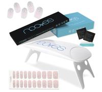NOOVES - Pack Láminas de Gel para Uñas - Rosa Boreal - Nail Art 20 uds + Lámpara de Secado de Uñas UV/LED, Tiras Semicuradas Premium, Nail Stickers, con 1 Lima y Palito de Naranjo