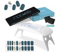 NOOVES - Pack Láminas de Gel para Uñas Shiny Muse - Nail Art 20 uds + Lámpara de Secado de Uñas UV/LED, Tiras Semicuradas Premium, Nail Stickers, con 1 Lima y Palito de Naranjo