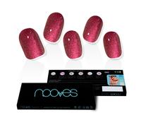 Nooves ruby claret gel nails - premium glam glitter (20 units)