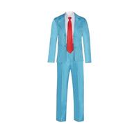 Noowye Anime Sousuke Shima Cosplay Disfraz Azul Uniforme Escolar Traje Traje Traje Amarillo Wig Rojo Corbata Navidad Halloween Uniforme para Escenario Escolar