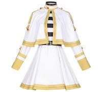 Noowye Frieren Cosplay Kostüm Anime Kleid Damen Gelb Alltagkleidung Outfit mit Perücke Halloween Uniform Performance Kostüm für Schulische Bühnenperformance