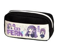 Noowye Frieren Estuche Anime Frieren Estuche Japonés Estuche Grande Esthetic Back to School Escuela para Estudiantes, Black-03, 23*10*12CM, Maletín