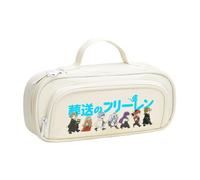 Noowye Frieren Estuche Estuche Anime Cielo/Helecho Estuche Estético Lápices Doble Cremallera - Regreso a la Escuela para Estudiantes, 21 x 6 x 9 cm, Tipo 7., 21*6*9CM, Maletín