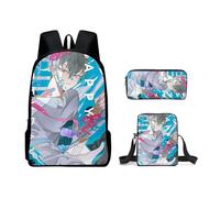 Noowye Luka/Till Mochila Anime Mizi/Ivan Estuche Dibujos Animados Estampado SUA Bolso Bandolera Gran Mochila Escolar Mochila Escolar Volver a la Escuela para Estudiantes Juego de 3 Piezas, Tipo 14, 30