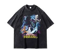 Noowye MHA Toga Himiko Short Sleeve Anime Midoriya Izuku/Shigaraki Tomura T Shirt Japón Streetwear Anime Cosplay Clothing Hombre y Mujer Regalos para fans