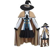 Noowye Roxy Migurdia Cosplay Disfraz Anime Uniforme Falda Capa con Sombrero Disfraz de Bruja Cape Academia Uniformes Halloween Carnaval Dress Up Traje para Mujeres