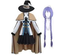 Noowye Roxy Migurdia Cosplay Disfraz Anime Uniforme Falda Capa con Sombrero Disfraz de Bruja Cape Academia Uniformes Halloween Carnaval Dress Up Traje para Mujeres