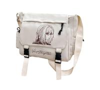 Noowye Violet Evergarden Bolso de hombro Anime Violet Evergarden Bolso de hombro Anime Personaje Estampado Crossbody Bag Messenger Bag para Mujeres y Hombres, Tipo 02, 32*26CM