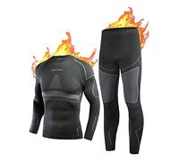 NOOYME Conjunto de ropa interior para hombre, térmico, transpirable, termoactivo, flexible, funcional, ideal para mantenerte abrigado en la nieve y durante el invierno, tanto dentro como fuera de casa