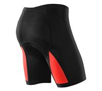 NOOYME Pantalones de ciclismo para hombre con acolchado en el asiento 4D, pantalones de ciclismo para hombre, secado rápido y elásticos, elasticidad mejorada y permeabilidad al aire, negro rojo, S