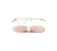 Nooz - Gafas de lectura Moon - Forma de media luna - Para hombre y mujer - Montura ultraligera - Estuche ultracompacto incluido - 5 dioptrías - 3 colores (Quartz, 2.5, Dioptrías)