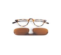 Nooz - Gafas de lectura Moon - Forma de media luna - Para hombre y mujer - Montura ultraligera - Estuche ultracompacto incluido - 5 dioptrías - 3 colores (Tortoise, 1.5, Dioptrías)