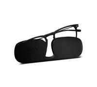 Nooz Optics Gafas de Sol de Lectura Unisex - Gafas Presbicia para Hombre y Mujer - Ligeras - Estuche Compacto - Varias Dioptrías - CRUZ - Redondas - Negro - 1,5