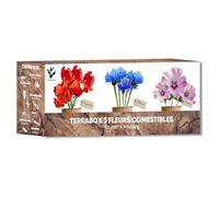 NOPALIA® Kit de Flores Comestibles - Semillas Bio de Amapola, Malva, Aciano - Mini Jardín Interior y Exterior - Jardinería Original - DIY Decoración Ecológica - Regalo de Navidad para la cocina