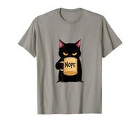 Nope Coffee Cat - Humor introvertido, Gatito Divertido del Lunes Camiseta
