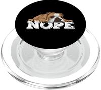 Nope Lazy English Bulldog Dog Lover PopSockets PopGrip para MagSafe