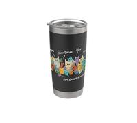 Nope, Nay, Not Today, Never! Gatos perezosos extravagantes Vaso térmico de acero inoxidable de doble pared