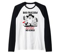Nope No Kings in America Boo Fascism Fall of Fascism Resist Camiseta Manga Raglan